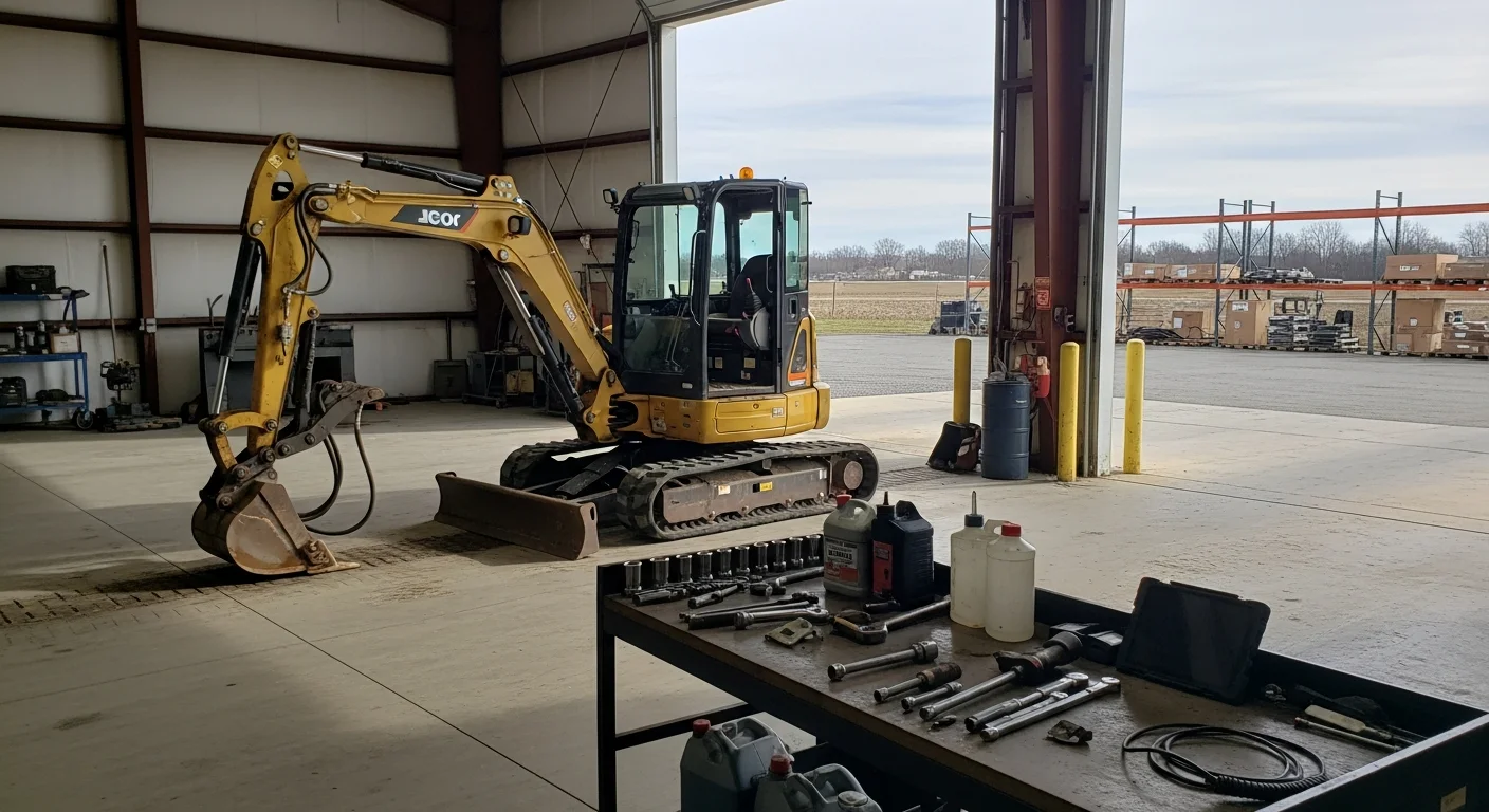 Equipment maintenance and repair work on construction machinery