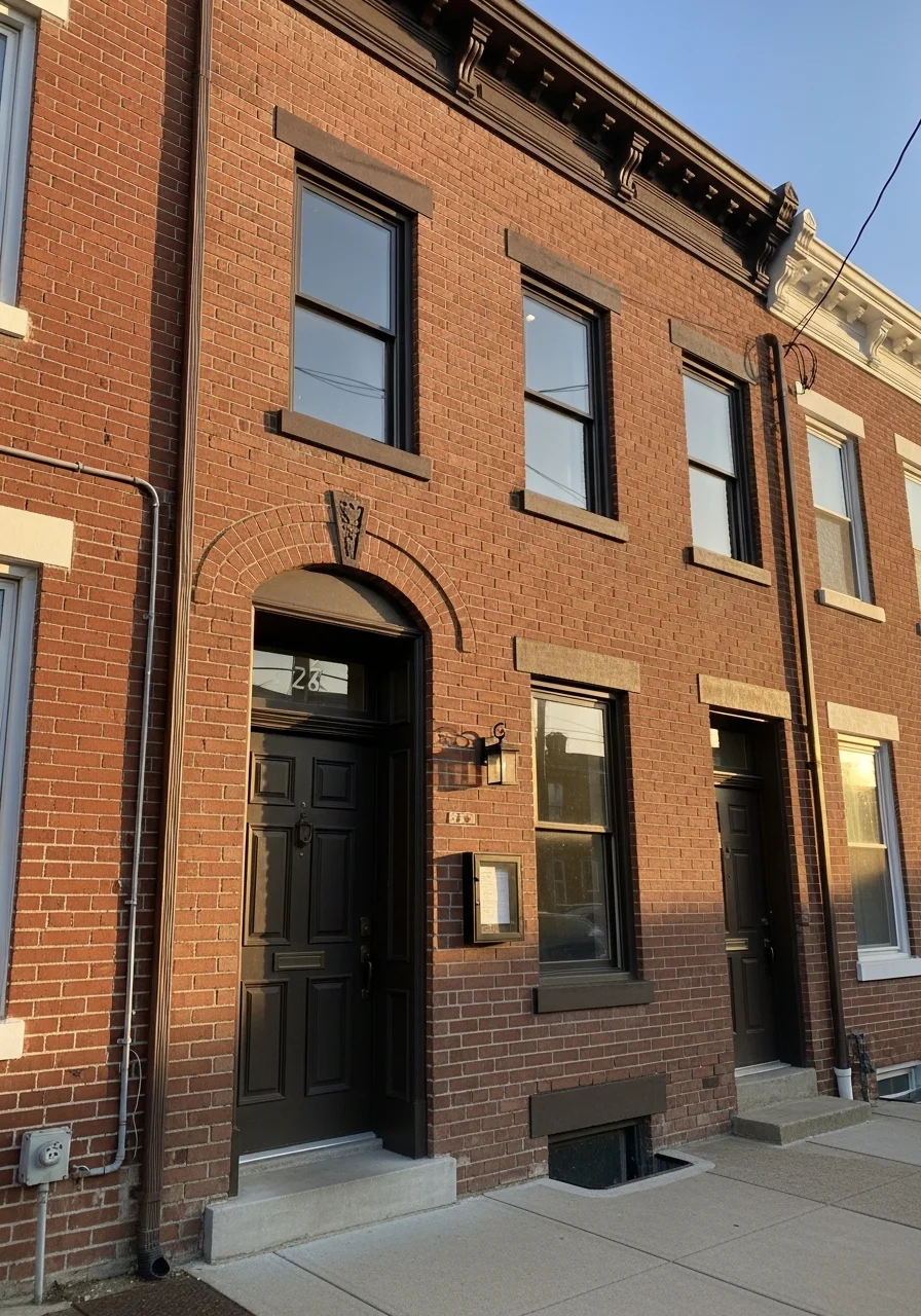 Camden home exterior showing urban property characteristics and updated entrance.